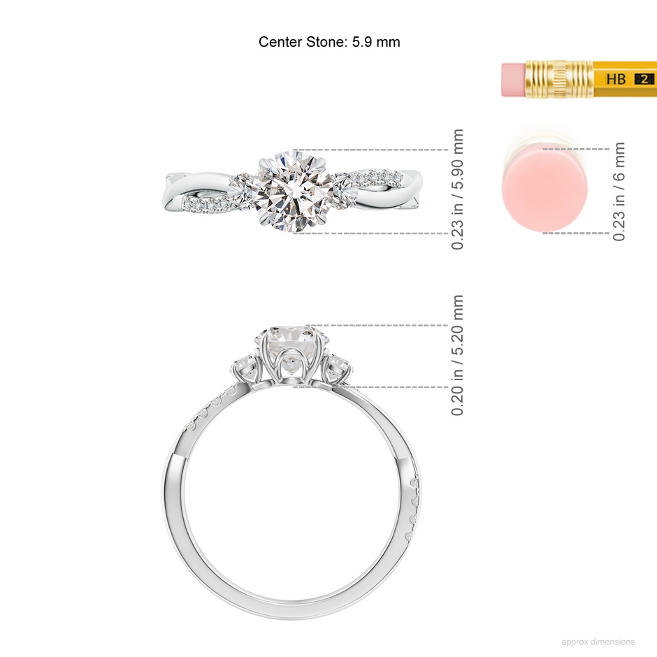 5.9mm IJI1I2 SR4540D-PT-IJI1I2-5.9 in P950 Platinum ruler