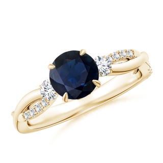 Round A Blue Sapphire