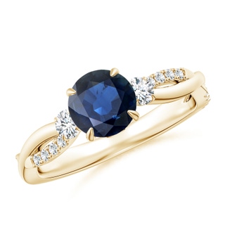 Round AA Blue Sapphire