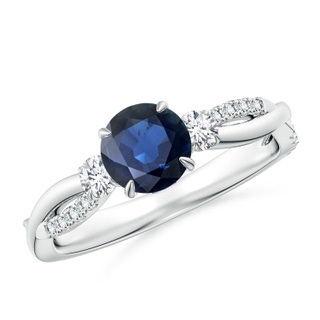 Round AA Blue Sapphire