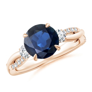 Round AA Blue Sapphire