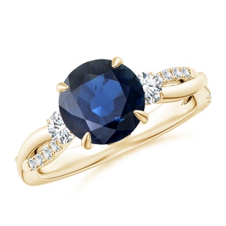 Round AA Blue Sapphire