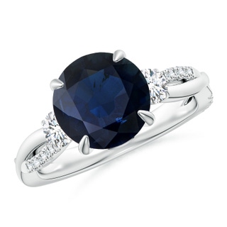 Round A Blue Sapphire