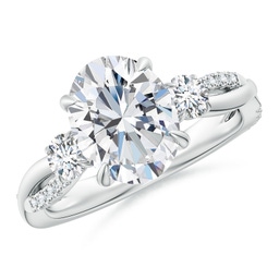 Three Stone Platinum Diamond Rings