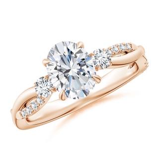 8x6mm GVS2 SR4541D-RGN-GVS2-8x6 in 9K Rose Gold
