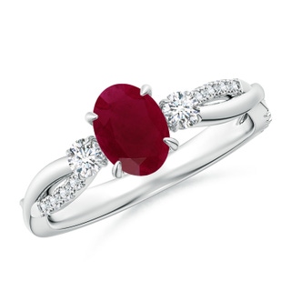 Oval A Ruby