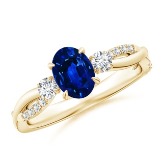 Oval Lab-Grown Lab Grown Blue Sapphire