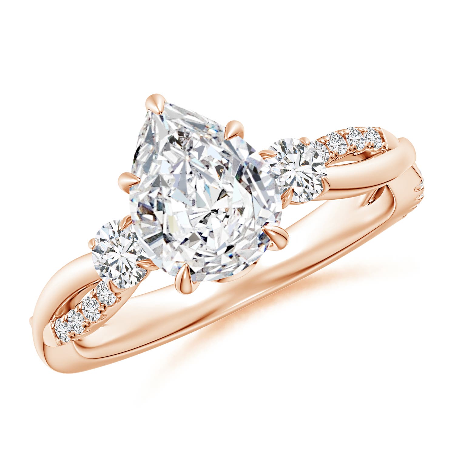 9x7mm HSI2 SR4542D-RGE-HSI2-9x7 in 18CT Rose Gold