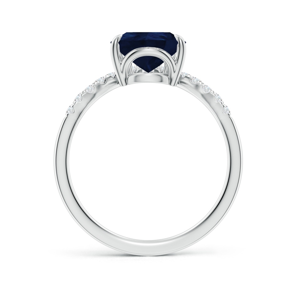 10x8mm A Pear Blue Sapphire and Diamond Chevron Engagement Ring in White Gold side 199