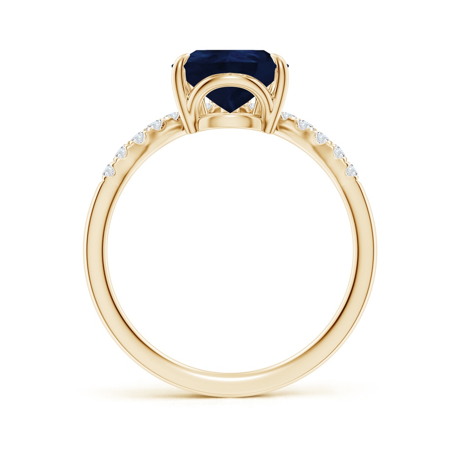 10x8mm A Pear Blue Sapphire and Diamond Chevron Engagement Ring in Yellow Gold side 199