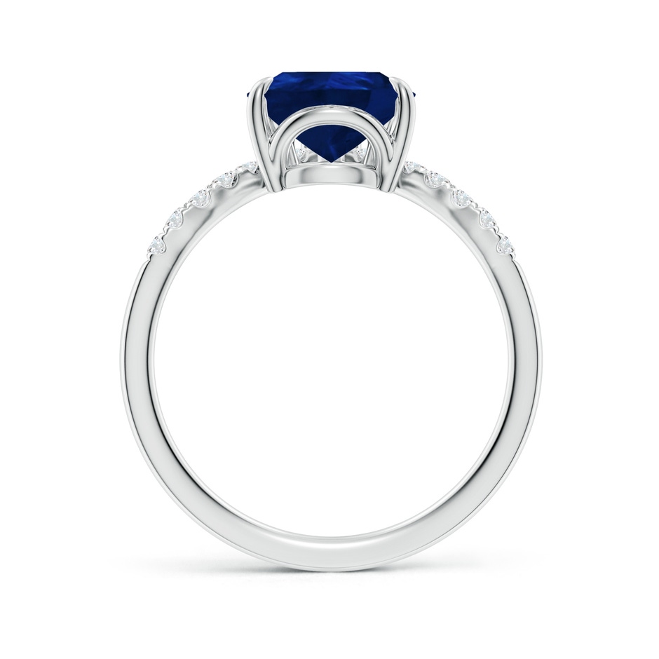 10x8mm AA Pear Blue Sapphire and Diamond Chevron Engagement Ring in White Gold side 199