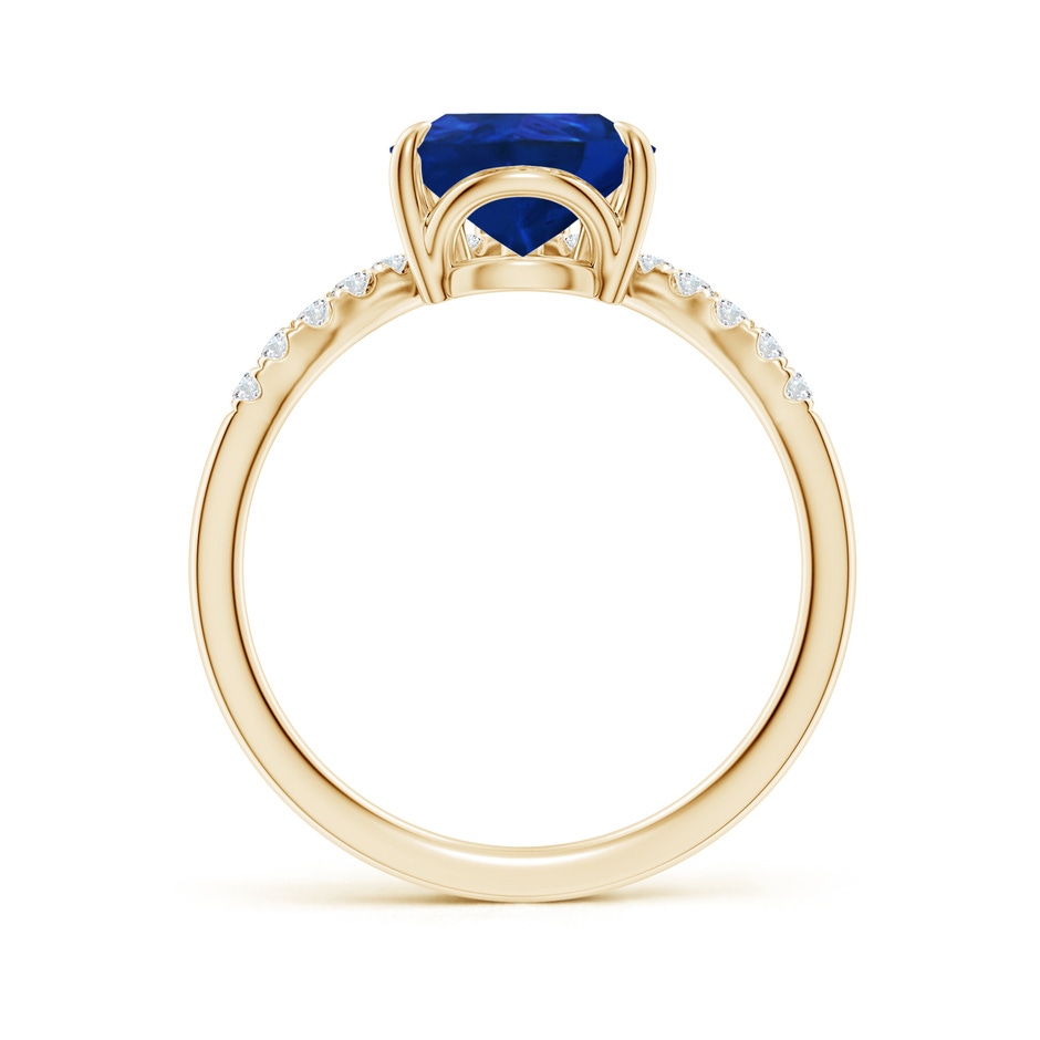 10x8mm AAA Pear Blue Sapphire and Diamond Chevron Engagement Ring in Yellow Gold side 199