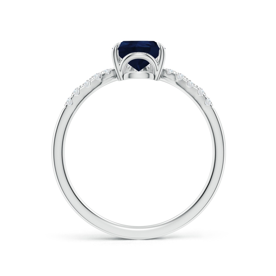 8x6mm A Pear Blue Sapphire and Diamond Chevron Engagement Ring in P950 Platinum side 199