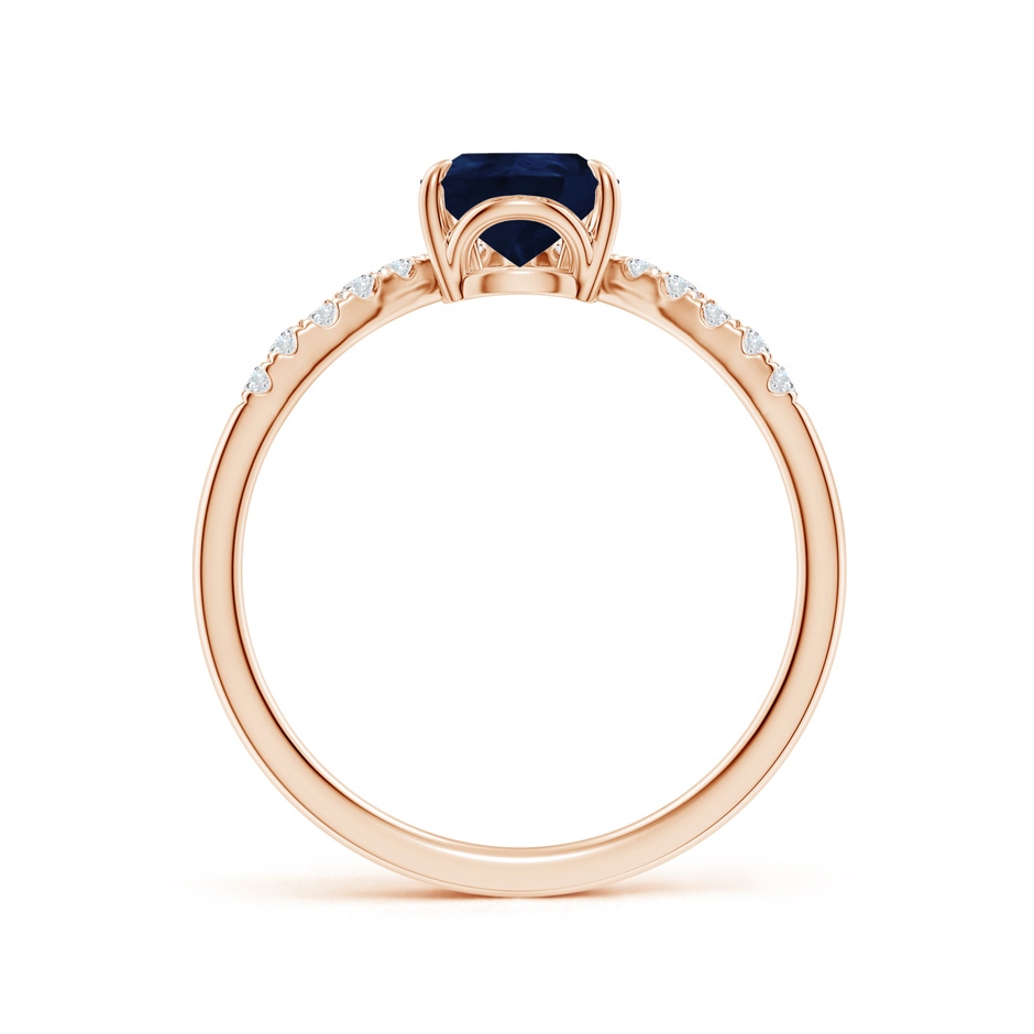 8x6mm A Pear Blue Sapphire and Diamond Chevron Engagement Ring in Rose Gold side 199