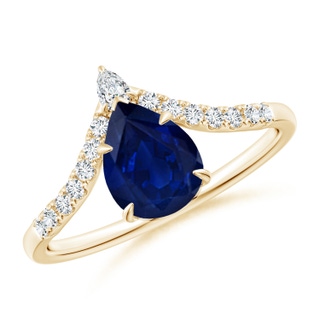 Pear AA Blue Sapphire