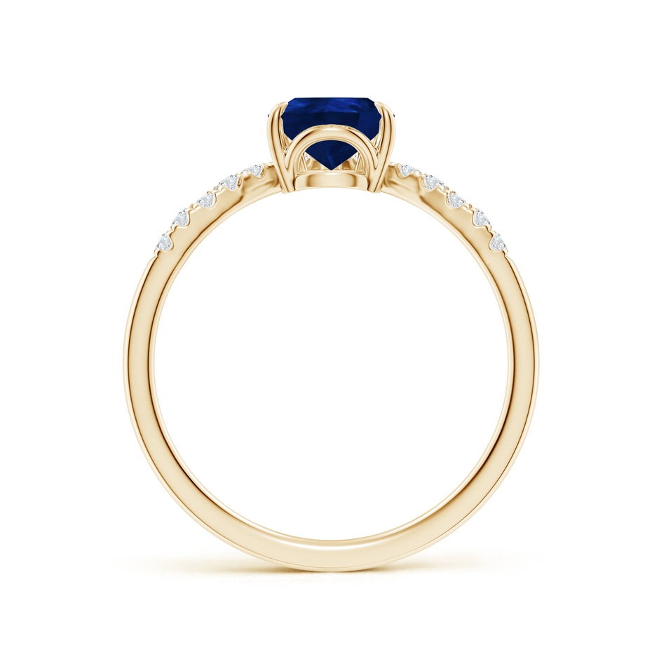 8x6mm AA Pear Blue Sapphire and Diamond Chevron Engagement Ring in Yellow Gold side 199