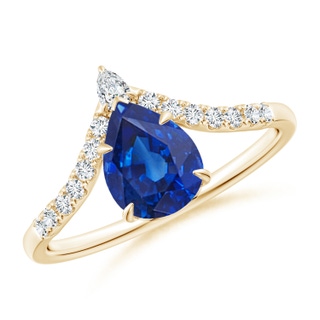 Pear AAA Blue Sapphire