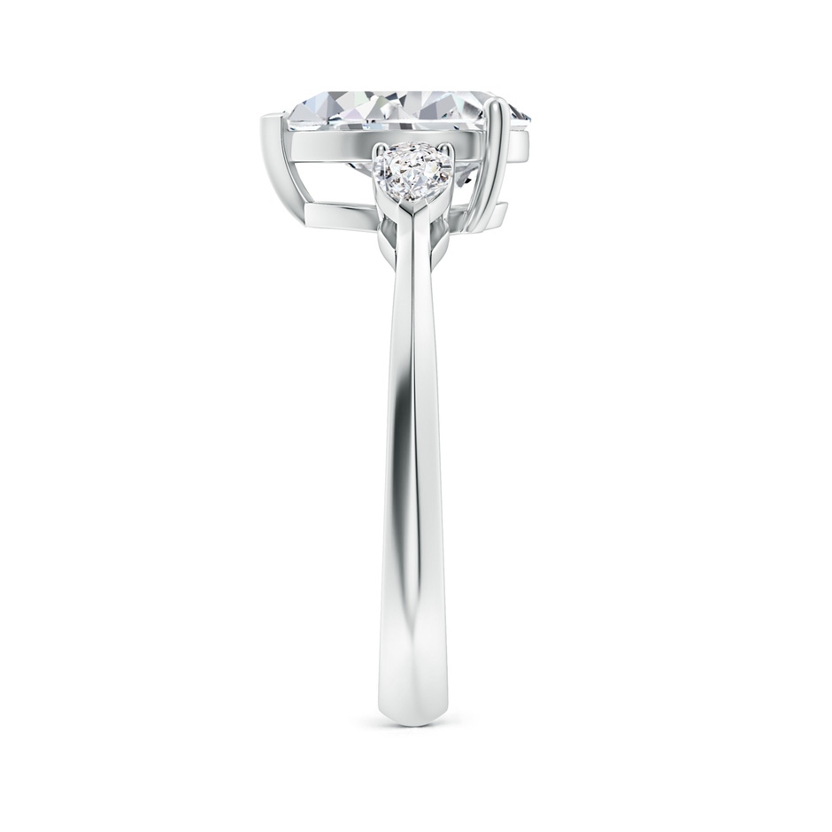 10x8mm HSI2 Pear shape Diamond Three Stone Engagement Ring in P950 Platinum side 299