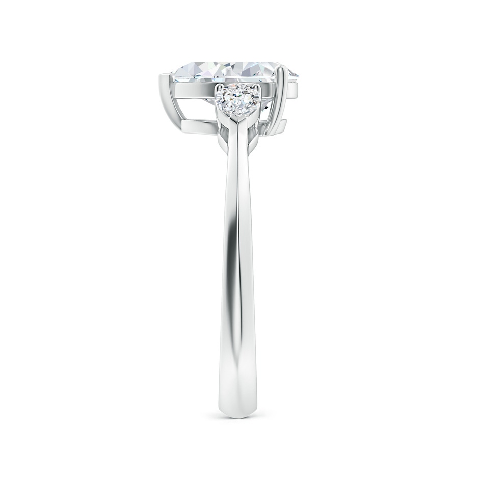 9x7mm GVS2 Pear shape Diamond Three Stone Engagement Ring in P950 Platinum side 299