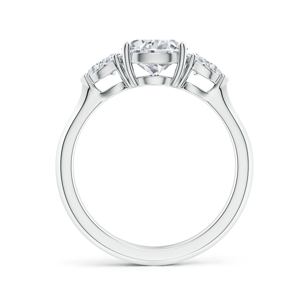 9x7mm HSI2 Pear shape Diamond Three Stone Engagement Ring in White Gold - side 199