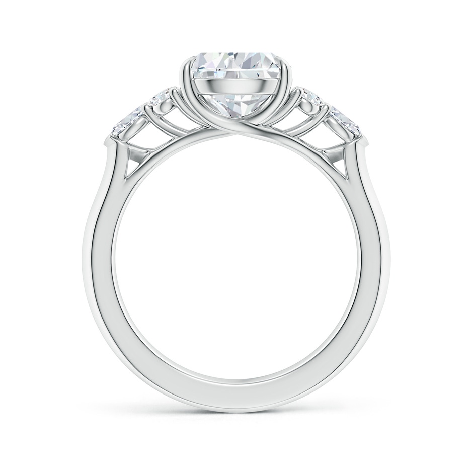 10x8mm GVS2 Pear Shape Diamond Side Stone Engagement Ring with Diamonds in P950 Platinum side 199