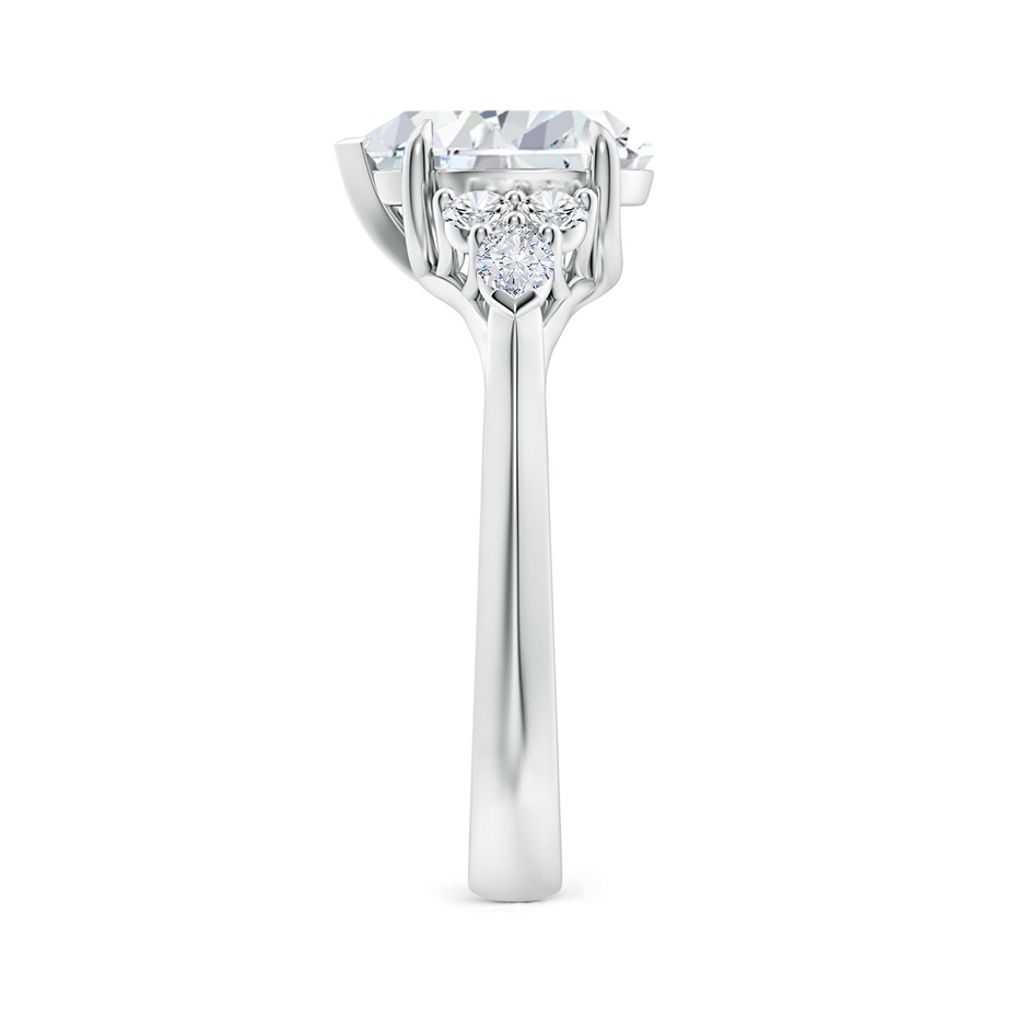 10x8mm GVS2 Pear Shape Diamond Side Stone Engagement Ring with Diamonds in P950 Platinum side 299
