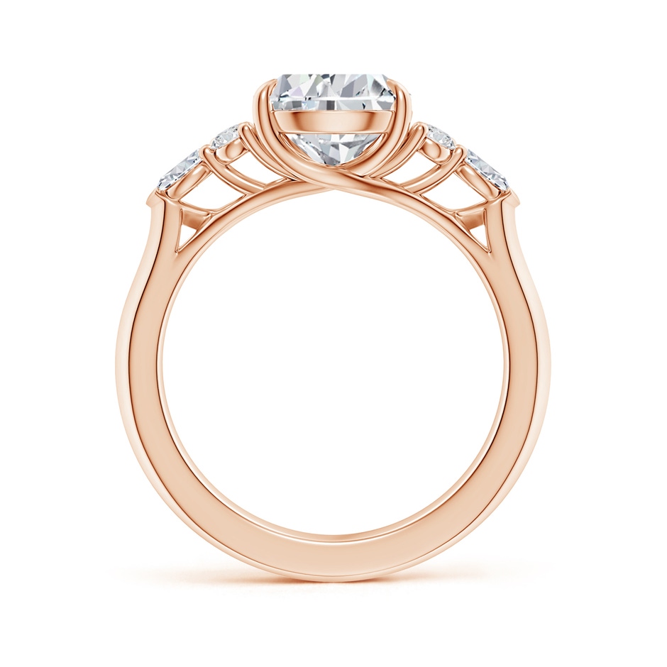 10x8mm HSI2 Pear Shape Diamond Side Stone Engagement Ring with Diamonds in Rose Gold side 199