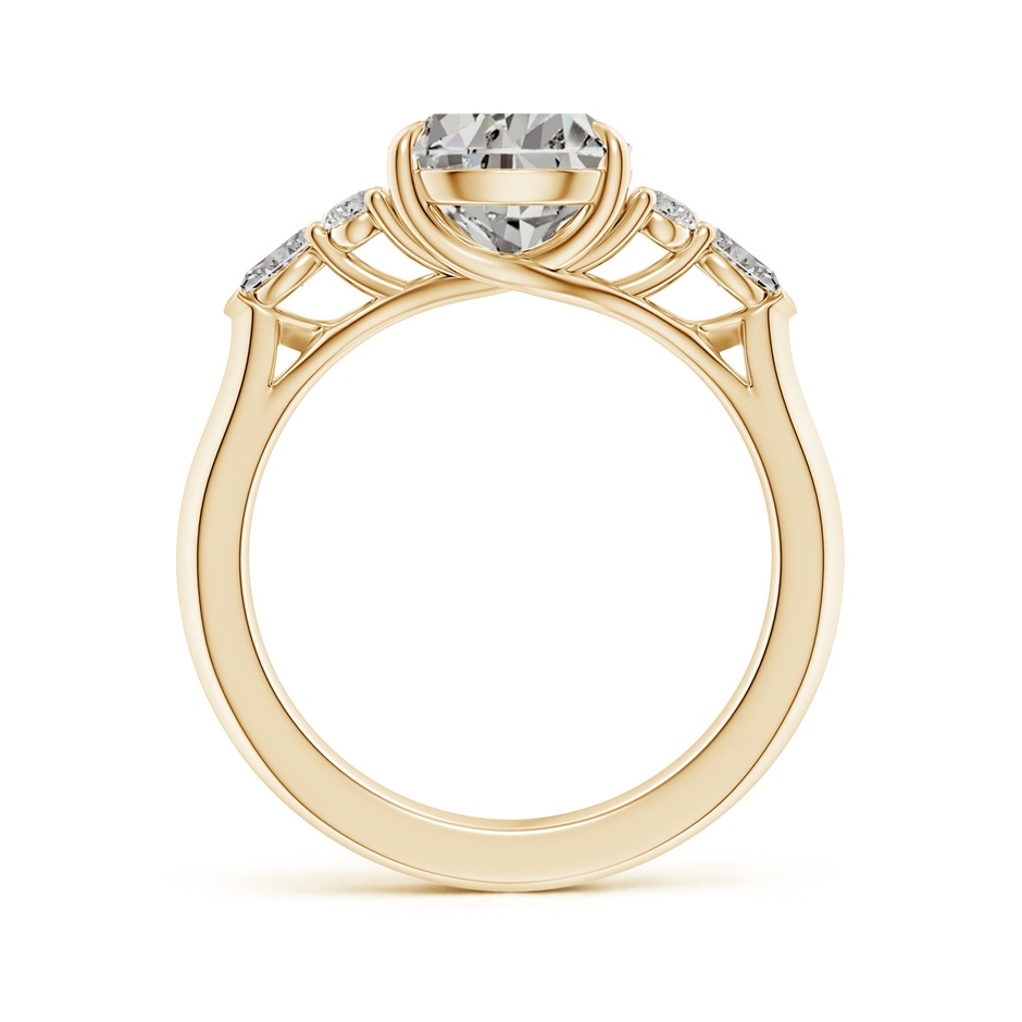 10x8mm KI3 Pear Shape Diamond Side Stone Engagement Ring with Diamonds in Yellow Gold side 199