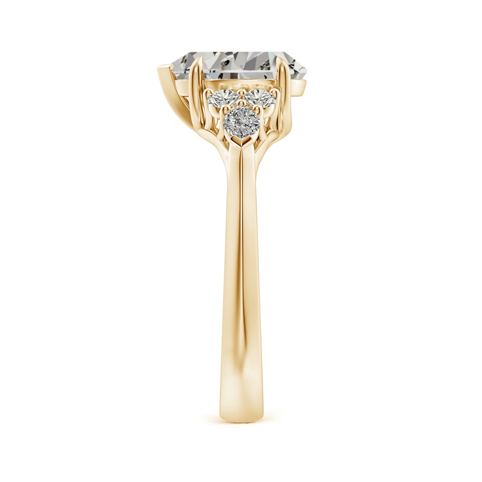 10x8mm KI3 Pear Shape Diamond Side Stone Engagement Ring with Diamonds in Yellow Gold side 299