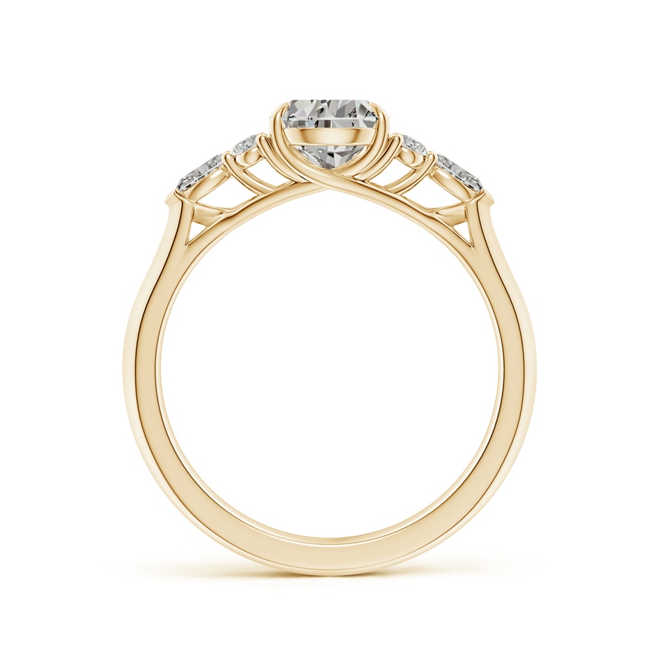 7.7x5.7mm KI3 Pear Shape Diamond Side Stone Engagement Ring with Diamonds in 18K Yellow Gold side 199