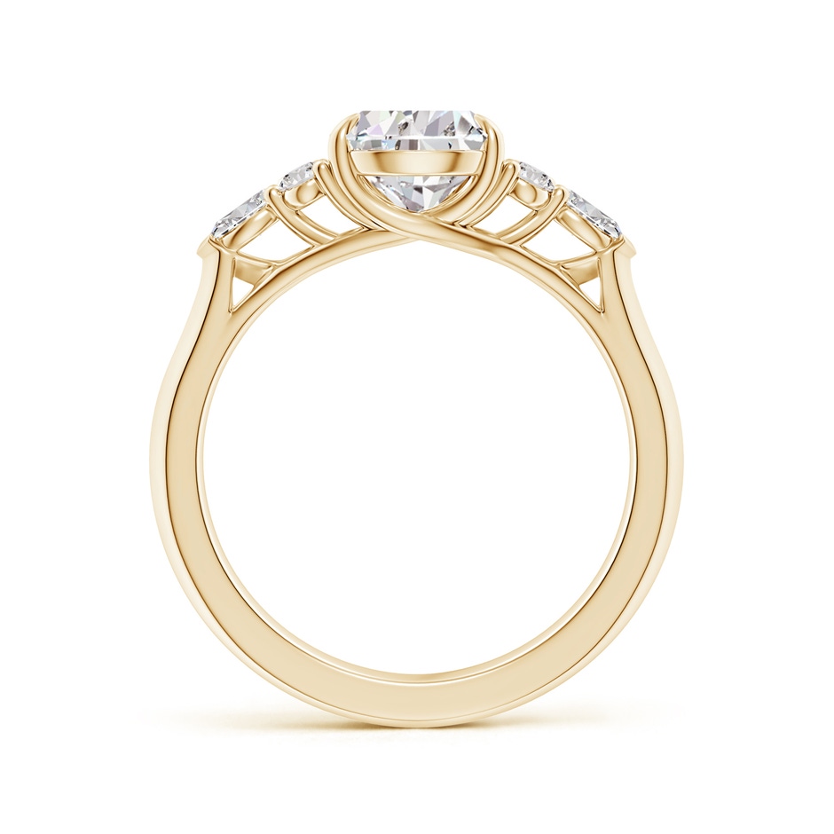 9x7mm IJI1I2 Pear Shape Diamond Side Stone Engagement Ring with Diamonds in Yellow Gold side 199