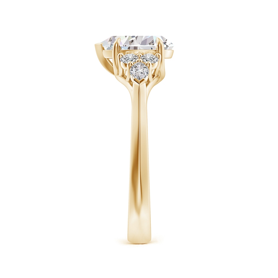 9x7mm IJI1I2 Pear Shape Diamond Side Stone Engagement Ring with Diamonds in Yellow Gold side 299