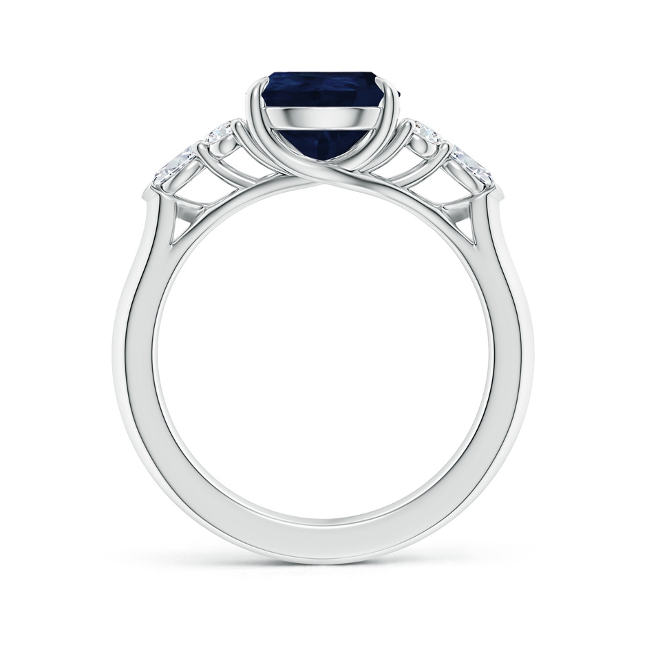10x8mm A Pear Shape Blue Sapphire Side Stone Engagement Ring with Diamonds in White Gold side 199
