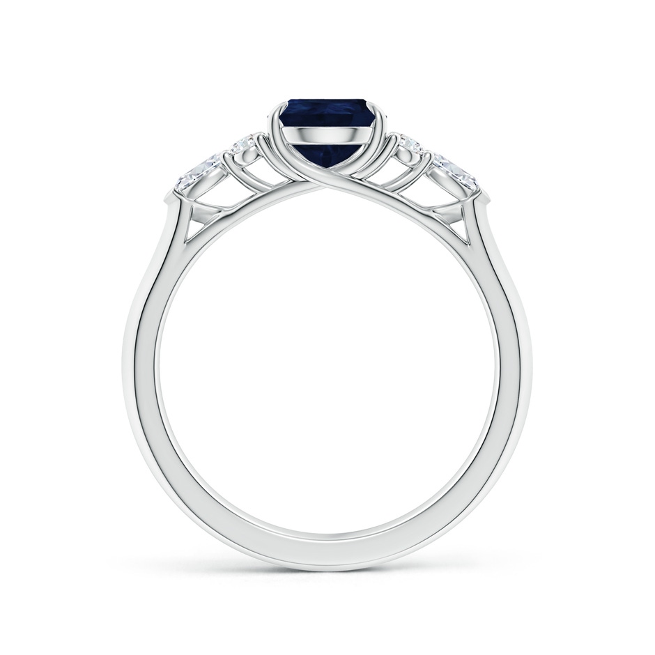 8x6mm A Pear Shape Blue Sapphire Side Stone Engagement Ring with Diamonds in White Gold side 199