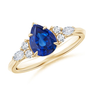 Pear AAA Blue Sapphire