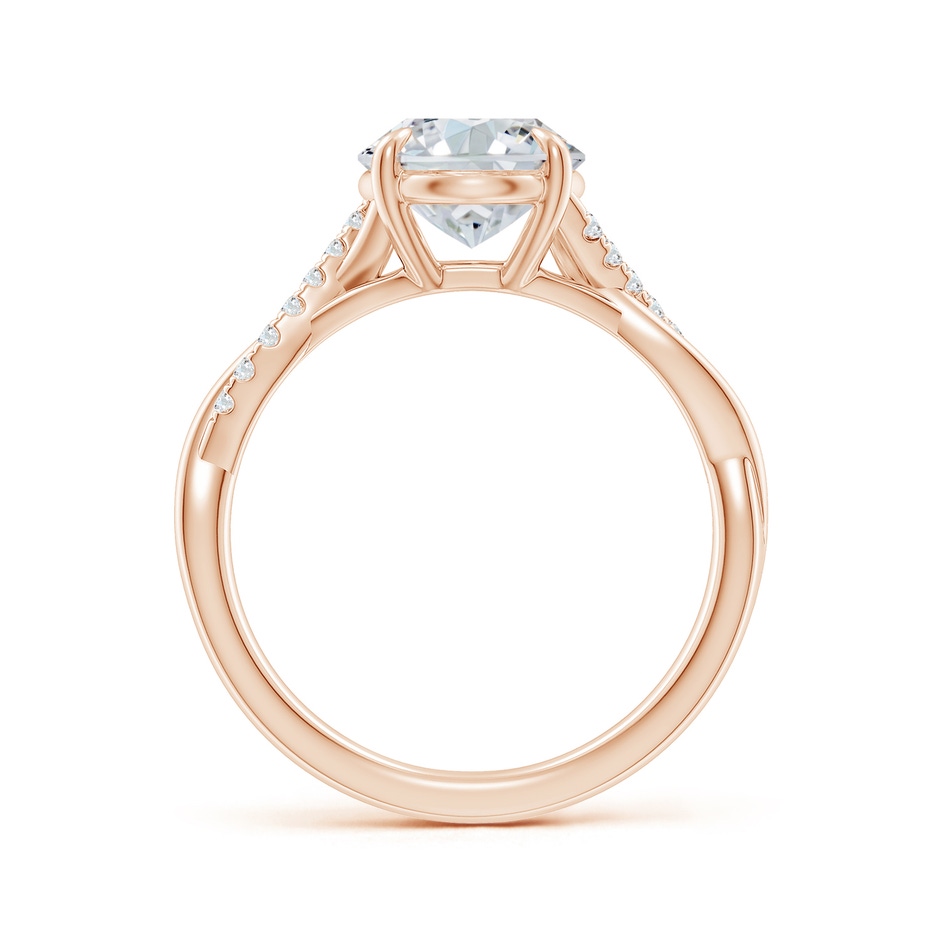 10x8mm GVS2 Oval Diamond Twisted Shank Engagement Ring in 18K Rose Gold side 199