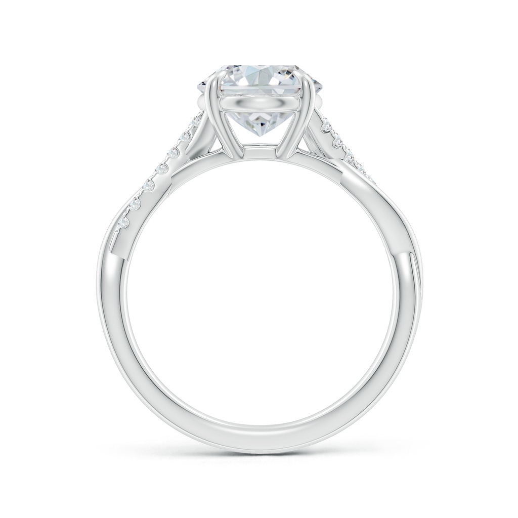 10x8mm GVS2 Oval Diamond Twisted Shank Engagement Ring in P950 Platinum - side 199