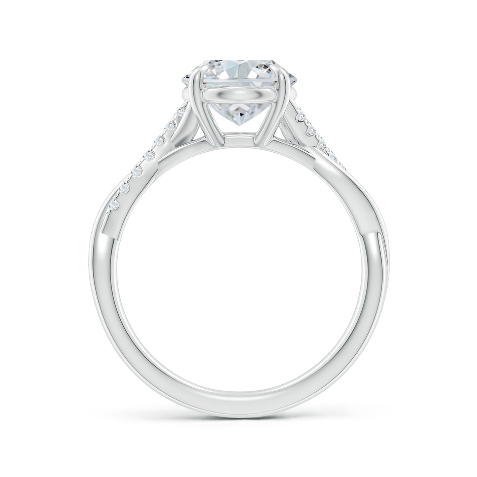 10x8mm GVS2 Oval Diamond Twisted Shank Engagement Ring in P950 Platinum side 199