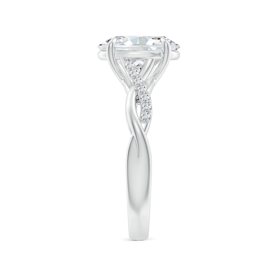 10x8mm GVS2 Oval Diamond Twisted Shank Engagement Ring in P950 Platinum side 299