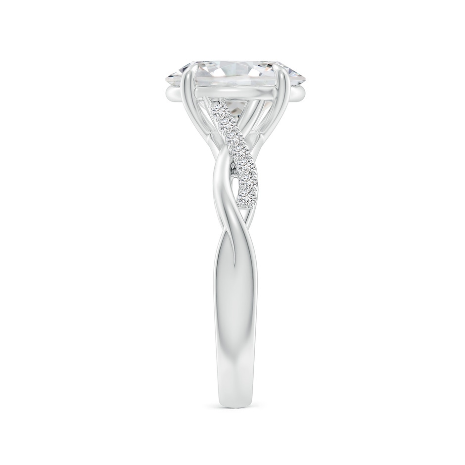 10x8mm HSI2 Oval Diamond Twisted Shank Engagement Ring in P950 Platinum side 299