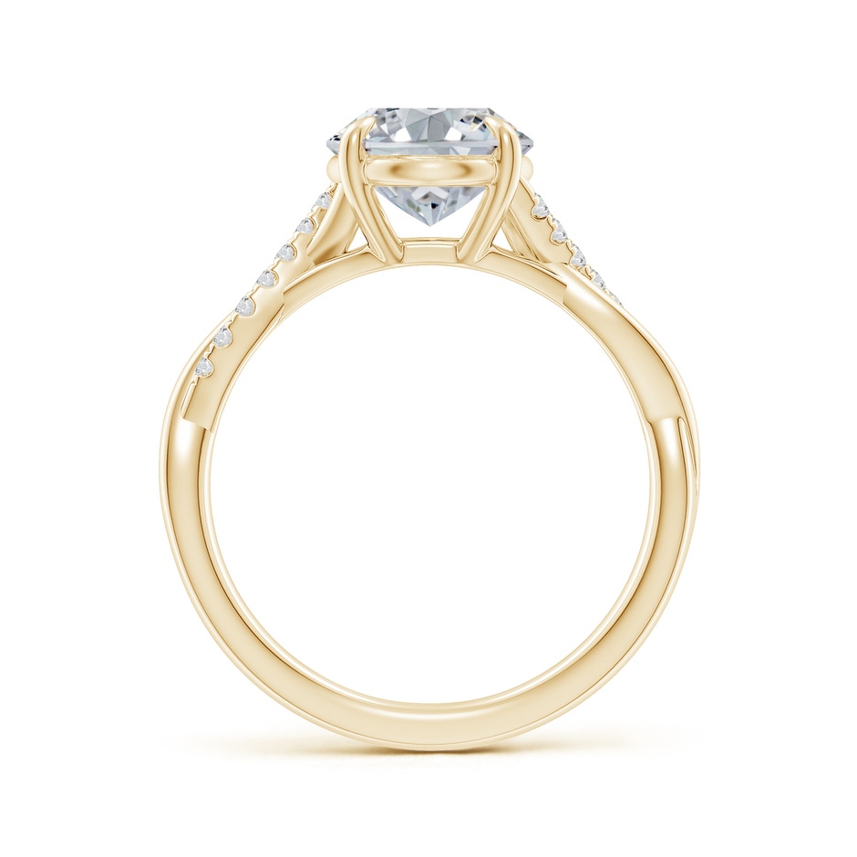 10x8mm HSI2 Oval Diamond Twisted Shank Engagement Ring in Yellow Gold side 199