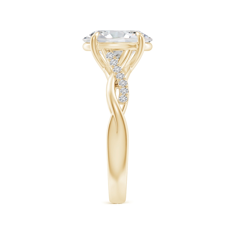 10x8mm HSI2 Oval Diamond Twisted Shank Engagement Ring in Yellow Gold side 299