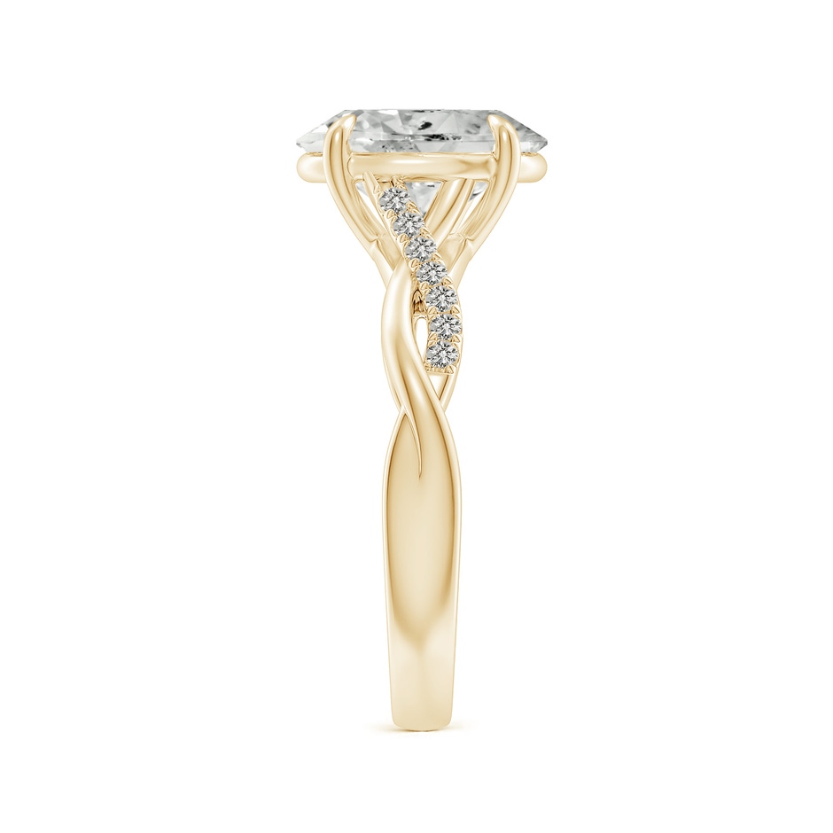 10x8mm KI3 Oval Diamond Twisted Shank Engagement Ring in Yellow Gold side 299