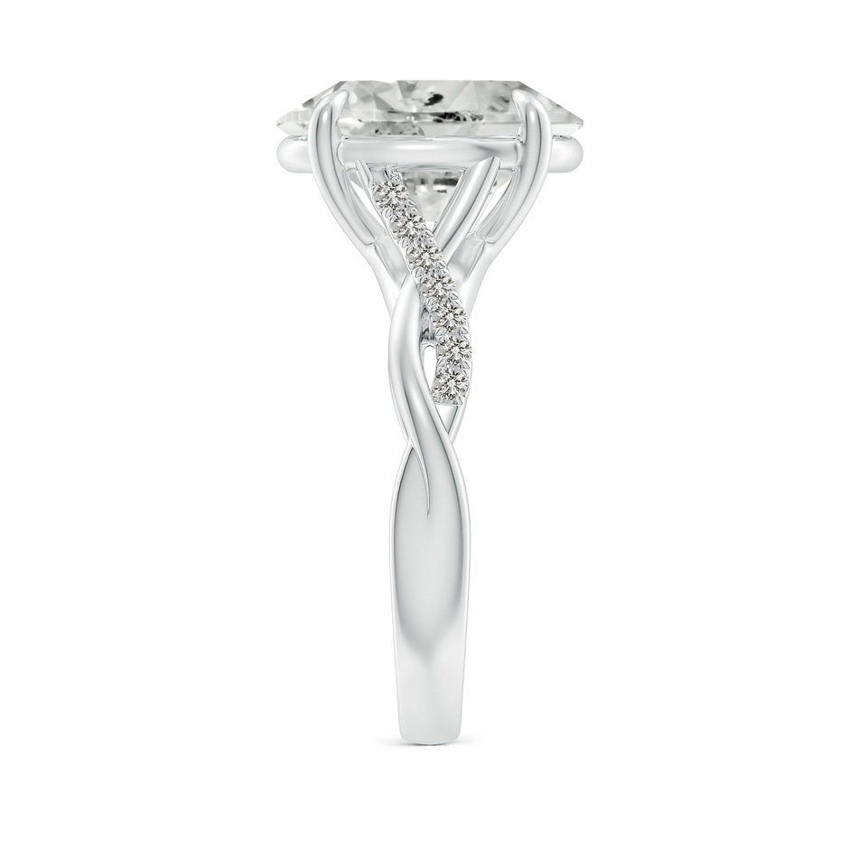11.5x9mm KI3 Oval Diamond Twisted Shank Engagement Ring in P950 Platinum side 299