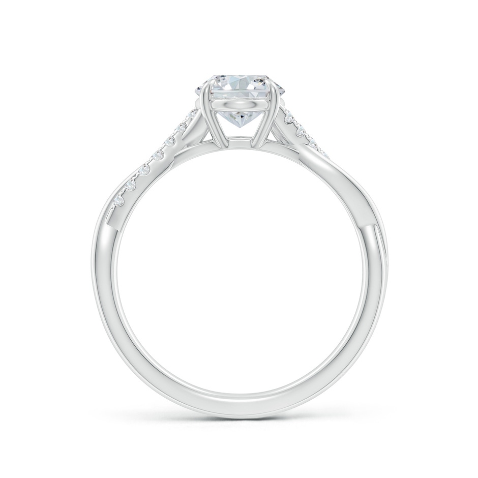 8x6mm GVS2 Oval Diamond Twisted Shank Engagement Ring in P950 Platinum side 199