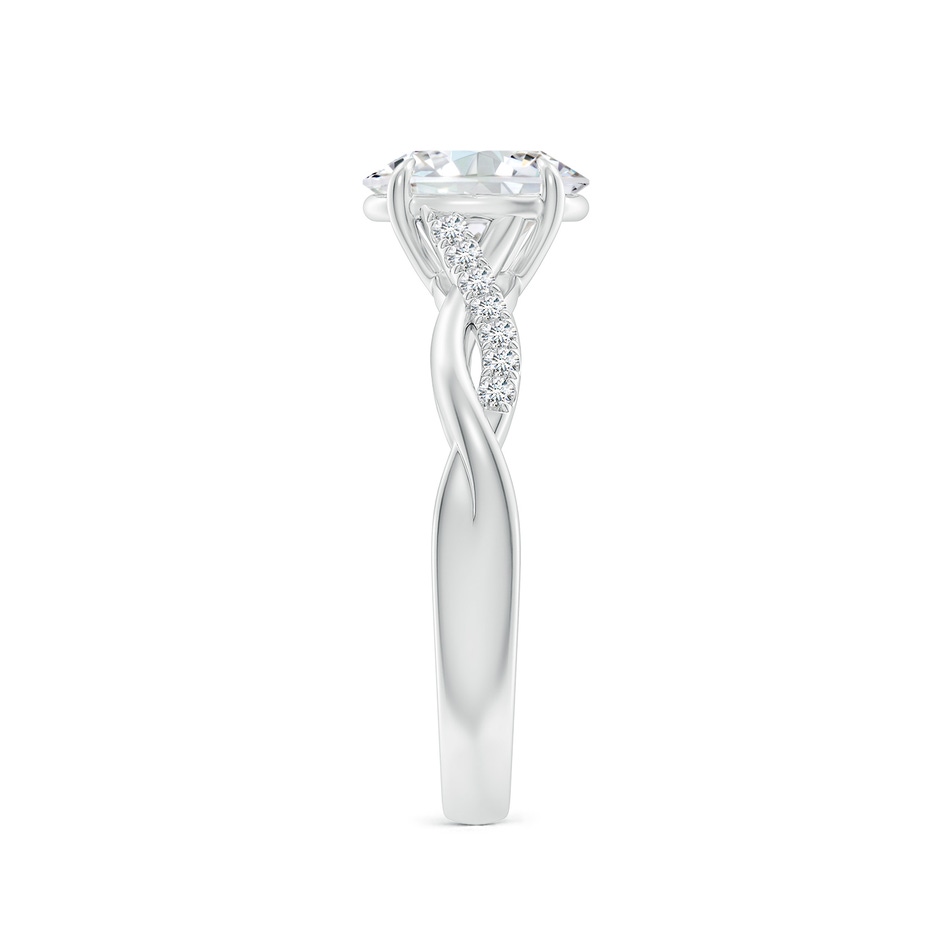 8x6mm GVS2 Oval Diamond Twisted Shank Engagement Ring in P950 Platinum side 299