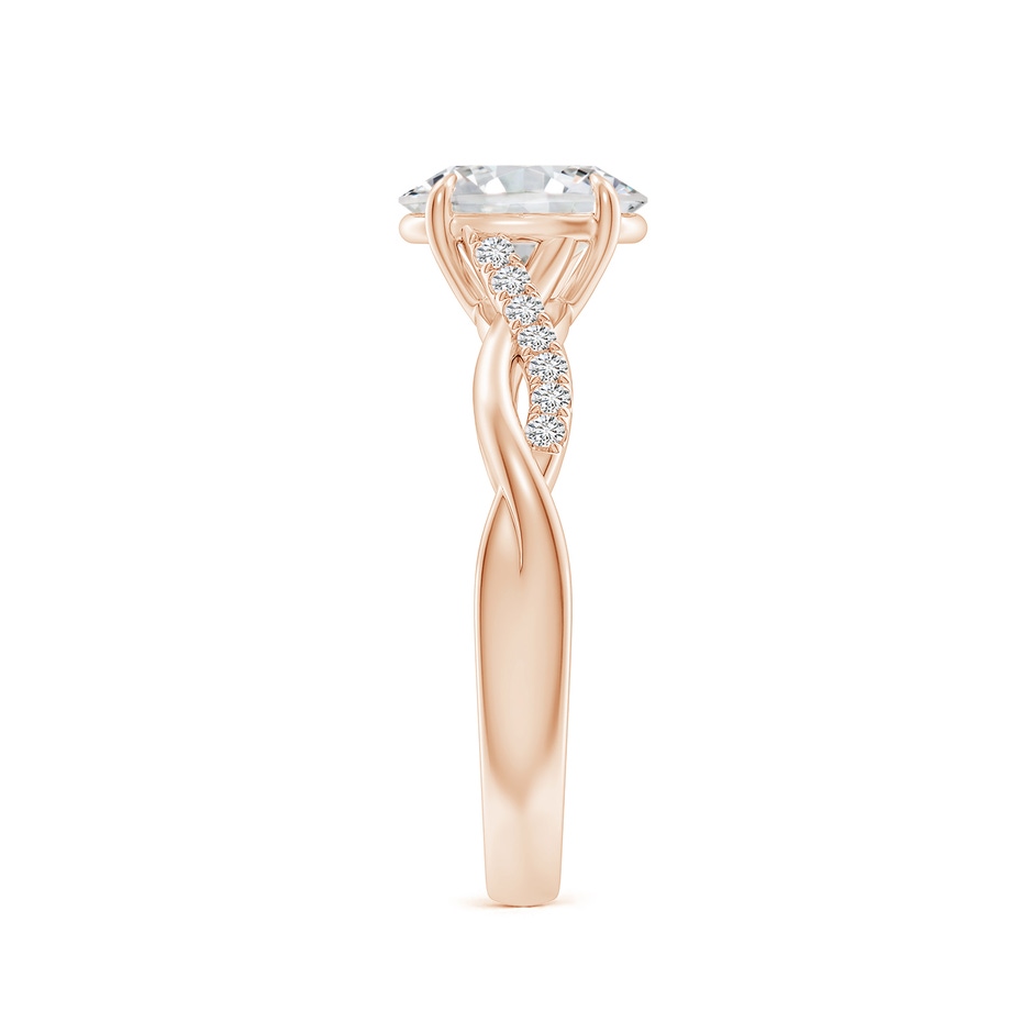 8x6mm HSI2 Oval Diamond Twisted Shank Engagement Ring in 18K Rose Gold side 299