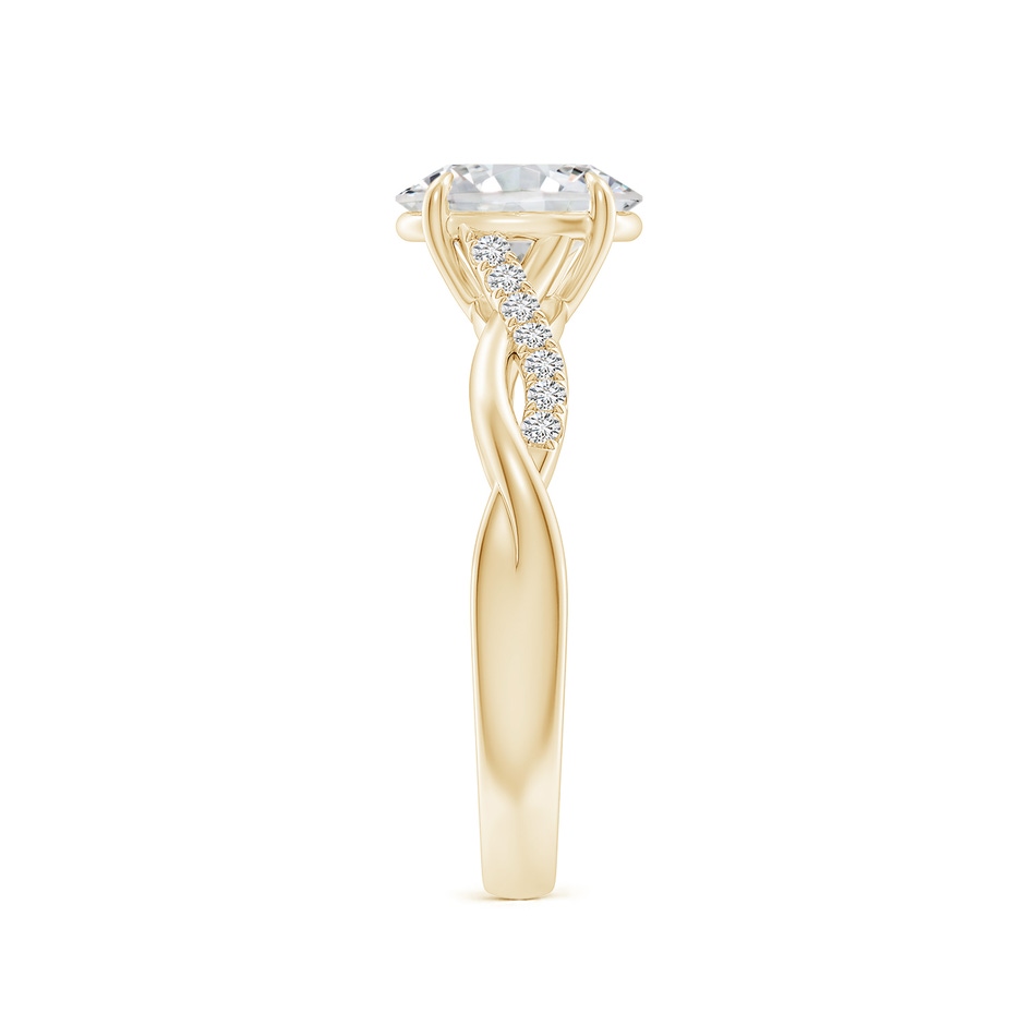 8x6mm HSI2 Oval Diamond Twisted Shank Engagement Ring in 18K Yellow Gold side 299