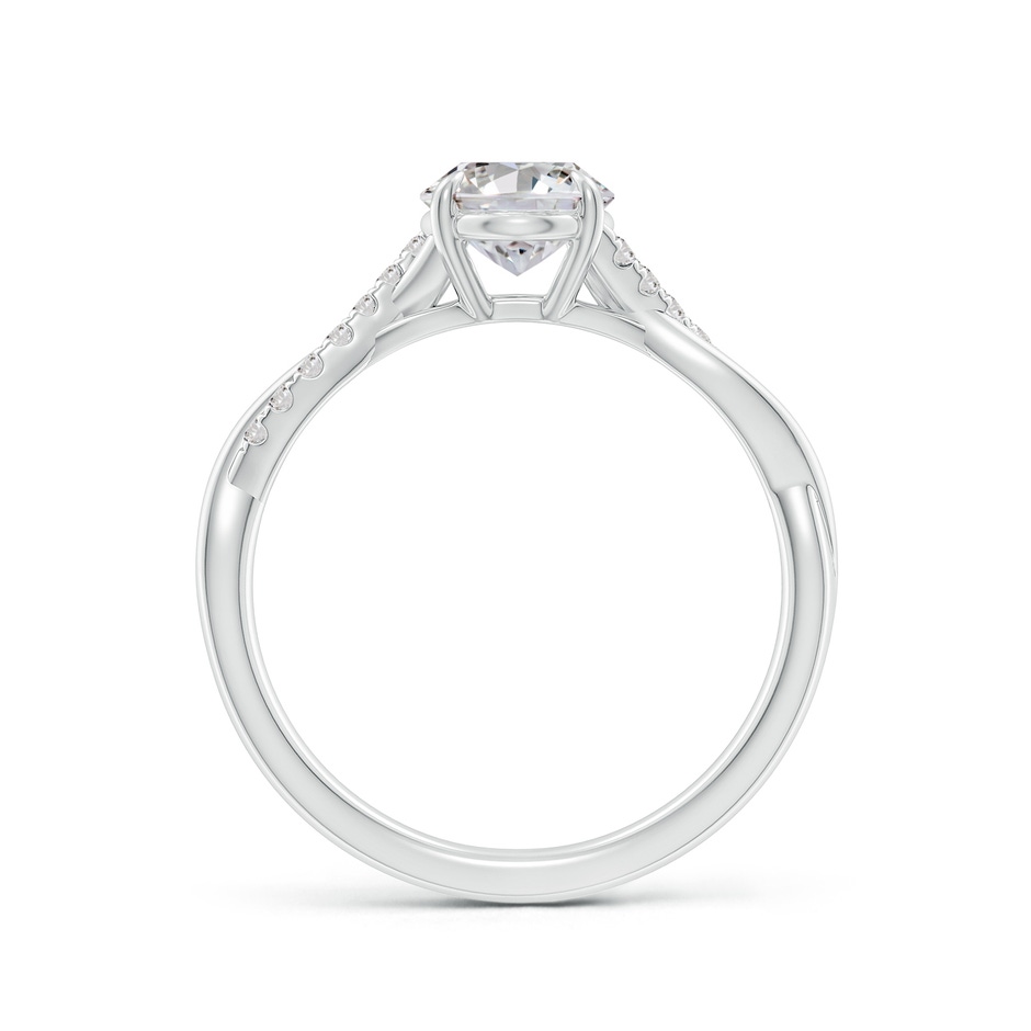 8x6mm IJI1I2 Oval Diamond Twisted Shank Engagement Ring in P950 Platinum side 199