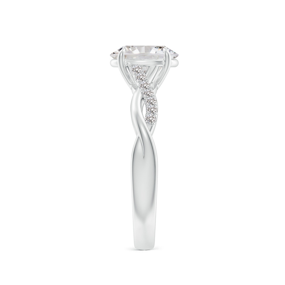 8x6mm IJI1I2 Oval Diamond Twisted Shank Engagement Ring in P950 Platinum side 299
